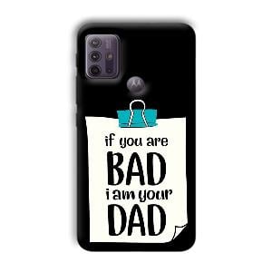 Dad Quote Phone Customized Printed Back Cover for Motorola G10 Power