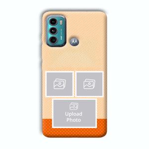 Orange Background Customized Printed Back Cover for Motorola G40 Fusion