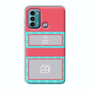 Blue Pink Customized Printed Back Cover for Motorola G40 Fusion