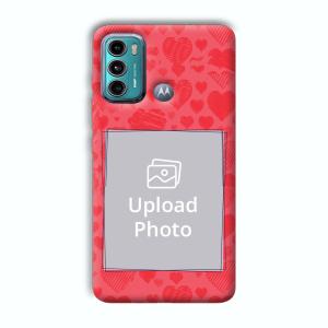 Red Hearts Customized Printed Back Cover for Motorola G40 Fusion