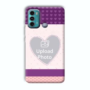 Purple Hearts Customized Printed Back Cover for Motorola G40 Fusion