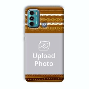 Brown Lines Customized Printed Back Cover for Motorola G40 Fusion