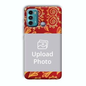 Red Design Customized Printed Back Cover for Motorola G40 Fusion