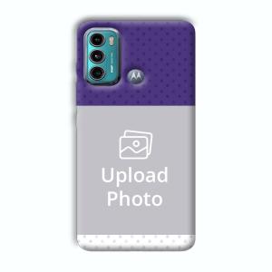 Blue White Dots Customized Printed Back Cover for Motorola G40 Fusion