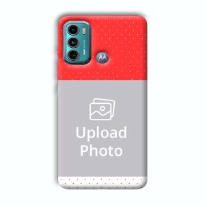 Red White Customized Printed Back Cover for Motorola G40 Fusion