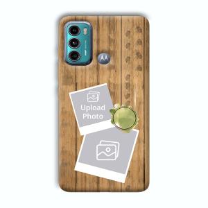 Wooden Photo Collage Customized Printed Back Cover for Motorola G40 Fusion