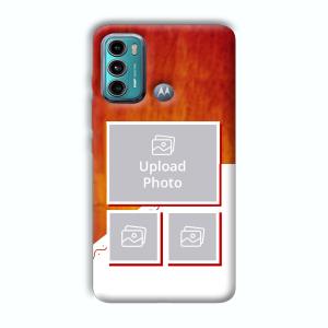 Red White Background Customized Printed Back Cover for Motorola G40 Fusion