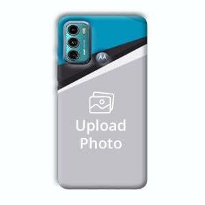 Blue Black Customized Printed Back Cover for Motorola G40 Fusion