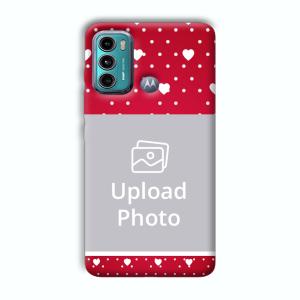 White Hearts Customized Printed Back Cover for Motorola G40 Fusion