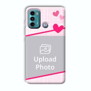 Pink Check Customized Printed Back Cover for Motorola G40 Fusion