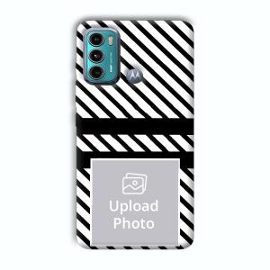 White Black Customized Printed Back Cover for Motorola G40 Fusion