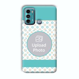 Blue Flowers Customized Printed Back Cover for Motorola G40 Fusion