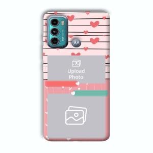 Pink Hearts Customized Printed Back Cover for Motorola G40 Fusion