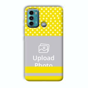 White & Yellow Customized Printed Back Cover for Motorola G40 Fusion