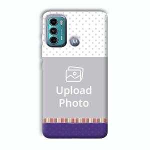 Blue White Customized Printed Back Cover for Motorola G40 Fusion