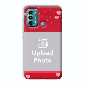 Red Pink  Customized Printed Back Cover for Motorola G40 Fusion