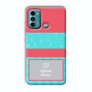 Bluish Pattern Customized Printed Back Cover for Motorola G40 Fusion