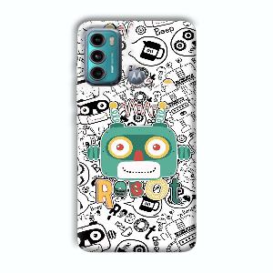 Animated Robot Phone Customized Printed Back Cover for Motorola G40 Fusion