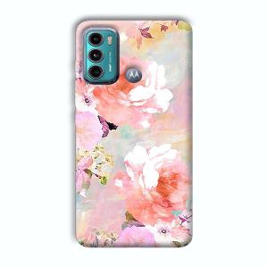 Floral Canvas Phone Customized Printed Back Cover for Motorola G40 Fusion