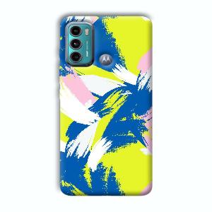 Blue White Pattern Phone Customized Printed Back Cover for Motorola G40 Fusion
