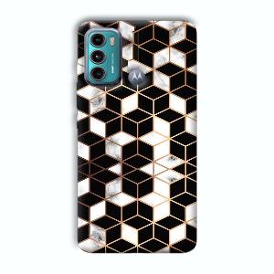 Black Cubes Phone Customized Printed Back Cover for Motorola G40 Fusion