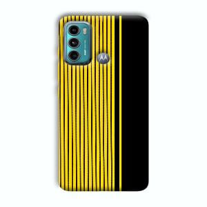 Yellow Black Design Phone Customized Printed Back Cover for Motorola G40 Fusion