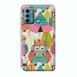 Fancy Owl Phone Customized Printed Back Cover for Motorola G40 Fusion