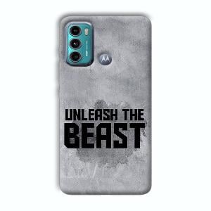 Unleash The Beast Phone Customized Printed Back Cover for Motorola G40 Fusion