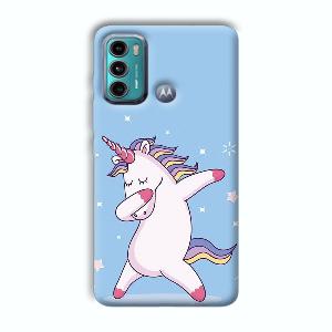 Unicorn Dab Phone Customized Printed Back Cover for Motorola G40 Fusion