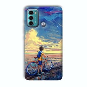 Boy & Sunset Phone Customized Printed Back Cover for Motorola G40 Fusion