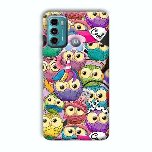 Colorful Owls Phone Customized Printed Back Cover for Motorola G40 Fusion