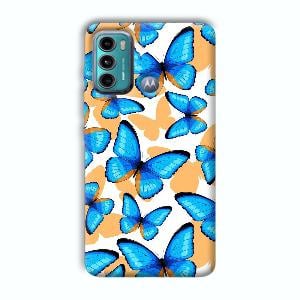 Blue Butterflies Phone Customized Printed Back Cover for Motorola G40 Fusion