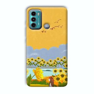 Girl in the Scenery Phone Customized Printed Back Cover for Motorola G40 Fusion