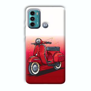 Red Scooter Phone Customized Printed Back Cover for Motorola G40 Fusion