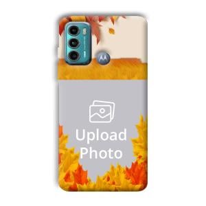 Maple Leaves Customized Printed Back Cover for Motorola G60
