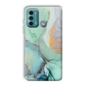 Green Marble Phone Customized Printed Back Cover for Motorola G60