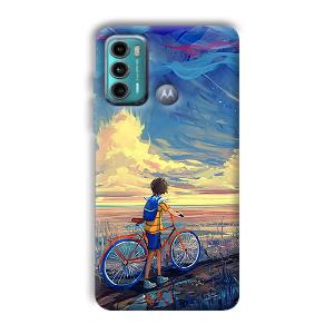 Boy & Sunset Phone Customized Printed Back Cover for Motorola G60