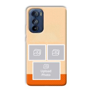 Orange Background Customized Printed Back Cover for Motorola Edge 30