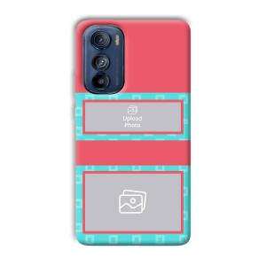 Blue Pink Customized Printed Back Cover for Motorola