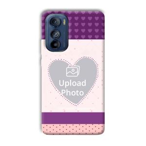 Purple Hearts Customized Printed Back Cover for Motorola Edge 30