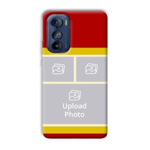 Red Yellow Collage Customized Printed Back Cover for Motorola Edge 30