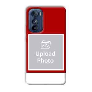 Red & White Customized Printed Back Cover for Motorola Edge 30