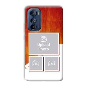Red White Background Customized Printed Back Cover for Motorola Edge 30