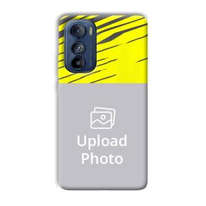 Yellow Lines Customized Printed Back Cover for Motorola Edge 30