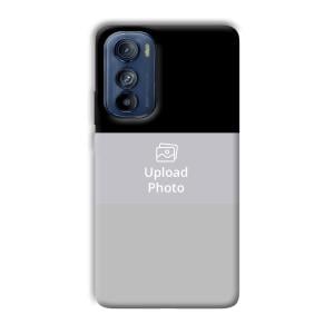 Black & Grey Customized Printed Back Cover for Motorola Edge 30