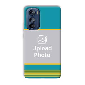 Yellow Blue Design Customized Printed Back Cover for Motorola