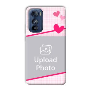 Pink Check Customized Printed Back Cover for Motorola Edge 30