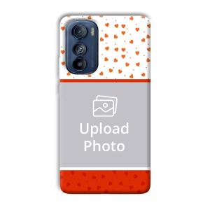 Orange Hearts Customized Printed Back Cover for Motorola