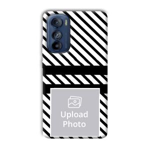 White Black Customized Printed Back Cover for Motorola Edge 30