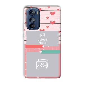 Pink Hearts Customized Printed Back Cover for Motorola Edge 30